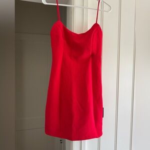 Lulu's Bold Red Textured Formal Dress